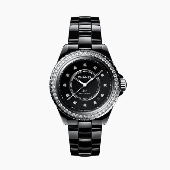j12 diamond bezel watch caliber 12.1, 38 mm