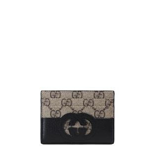 Card case with cut-out Interlocking G