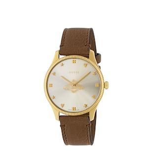 G-Timeless watch with bee, 36 mm