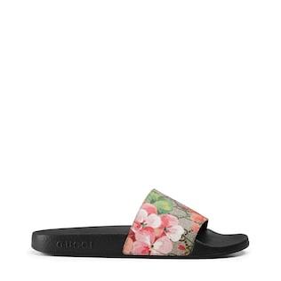 GG Blooms Supreme floral slide sandal