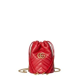 GG Marmont matelassé mini bucket bag