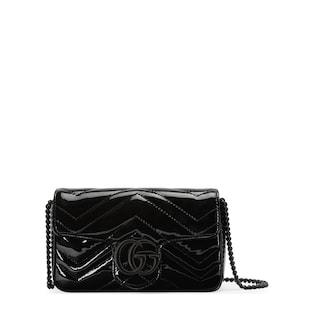 GG Marmont patent super mini bag