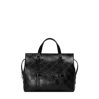 GG embossed tote bag