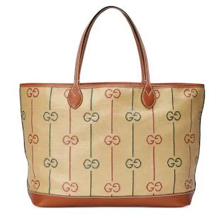 GG large cotton tote bag