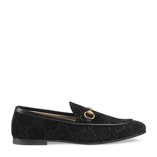 Gucci Jordaan GG velvet loafer