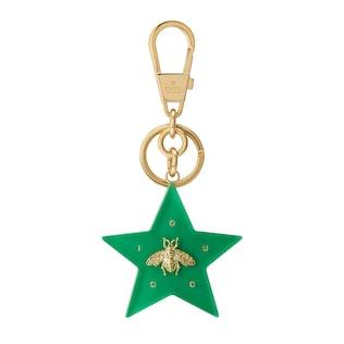 Gucci bee star-shaped keychain