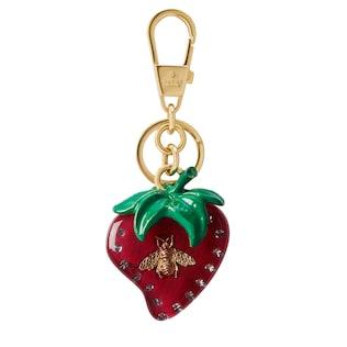 Gucci bee strawberry-shaped keychain