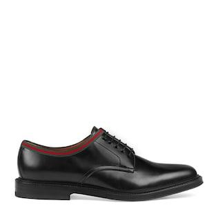 Leather lace-up