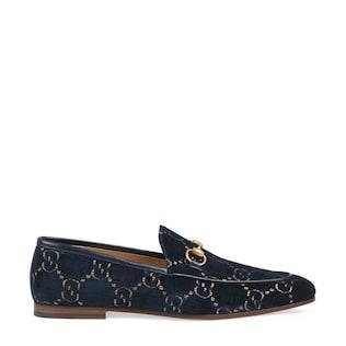 Men's Gucci Jordaan GG velvet loafer