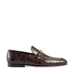 Men's Gucci Jordaan crocodile loafer
