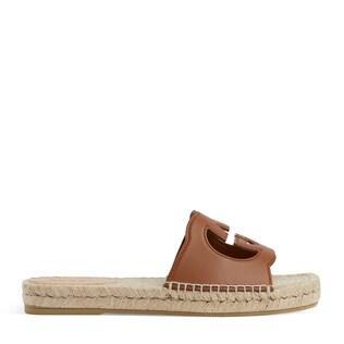 Men's Interlocking G cut-out slide espadrille