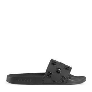 Men's rubber GG slide sandal
