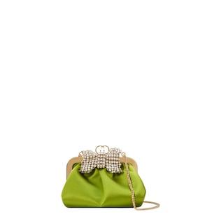 Satin handbag with bow