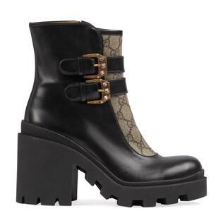 Women's GG ankle boot with buckles