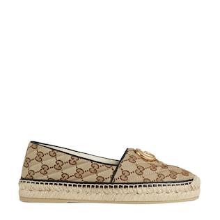 Women's GG matelassé canvas espadrille