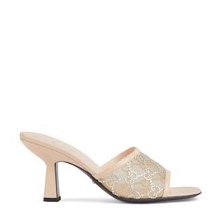 Women's GG mid-heel slide sandal