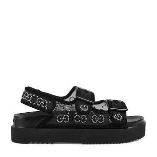 Women's GG sandal with crystals