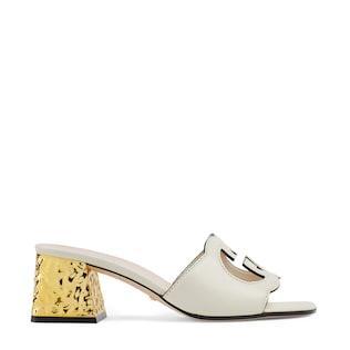 Women's Interlocking G cut-out sandal