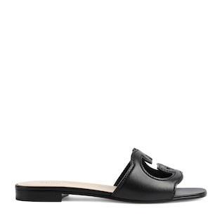 Women's Interlocking G cut-out slide sandal
