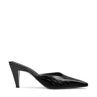 Women's crocodile printed mule sandal