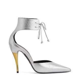 Women's high heel metallic pump
