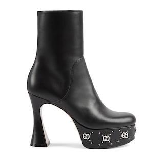 Women's platform boot with GG studs