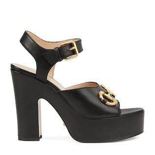 Women's platform sandal with Horsebit