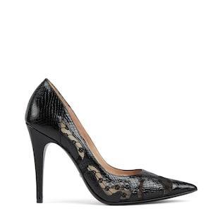 Women's python print pump