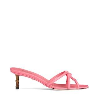Women's slide sandal with bamboo