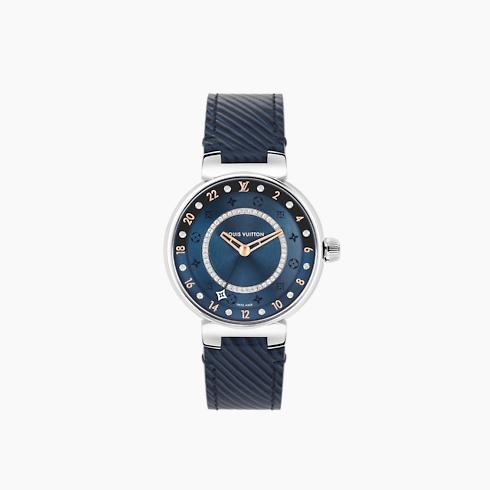 Tambour Moon Dual Time, Quartz, 35mm, Diamonds