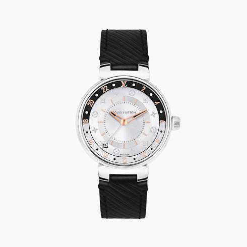 Tambour Moon Dual Time, Quartz, 35mm, Steel