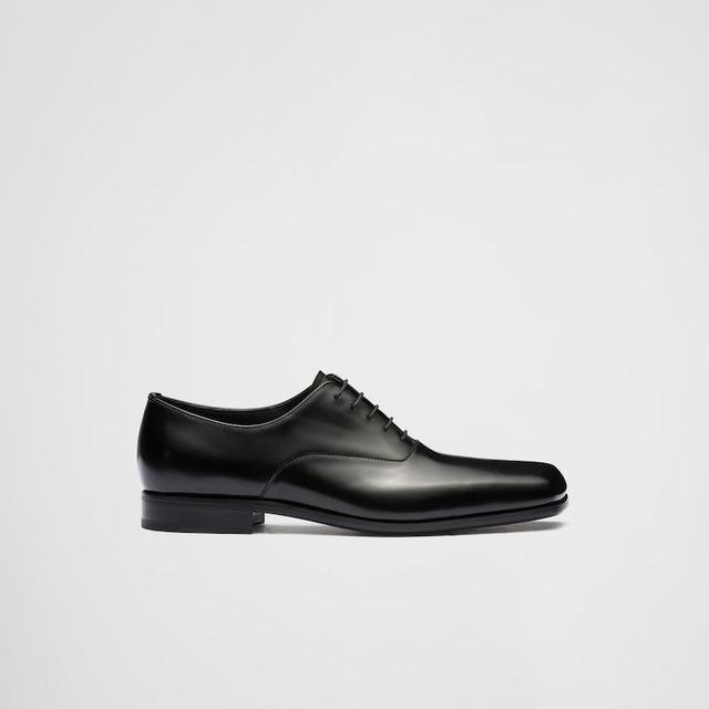 Brushed leather Oxford shoes