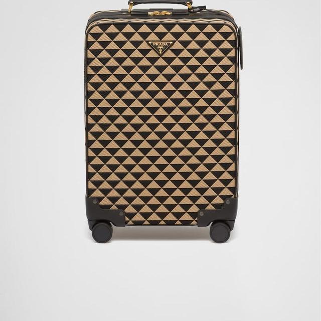 Prada Symbole embroidered fabric trolley