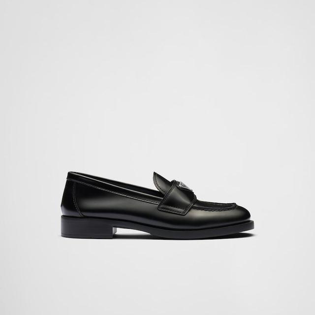 Unlined brushed leather loafers